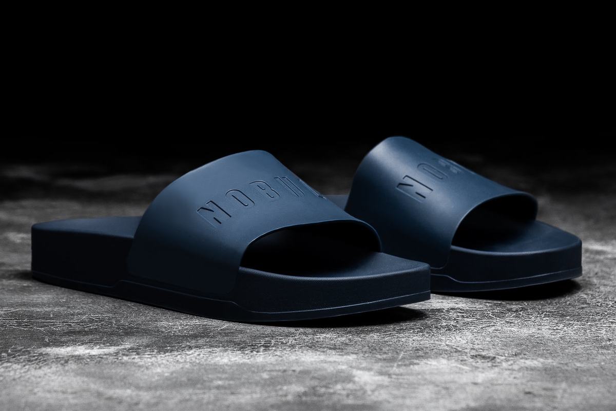 Nobull Men's Slides Navy | Australia (DL3847)